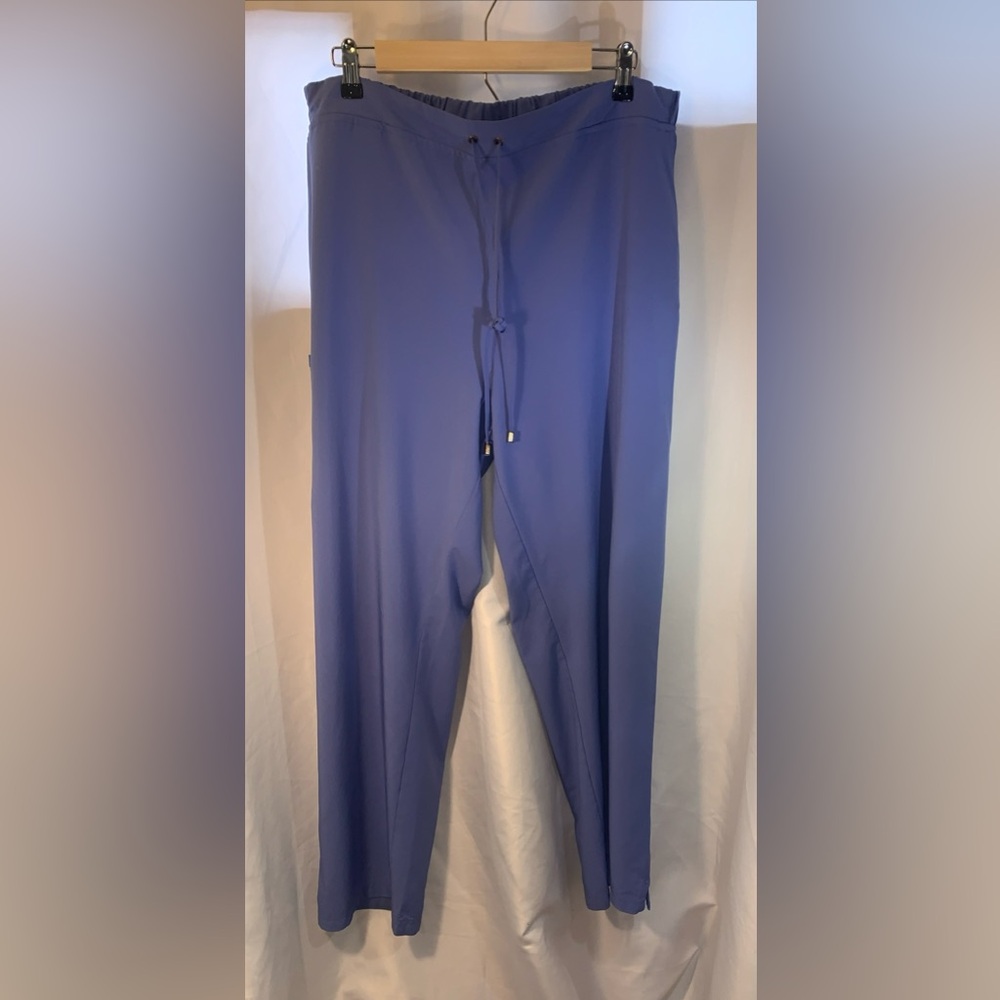 Scrub Pants Easy Stretch Nurse Aide Tech Blue Drawstring Women’s XL 4-pocket